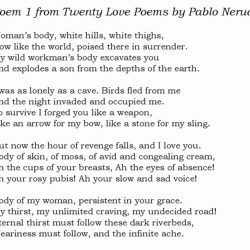 Poem 20 by pablo neruda