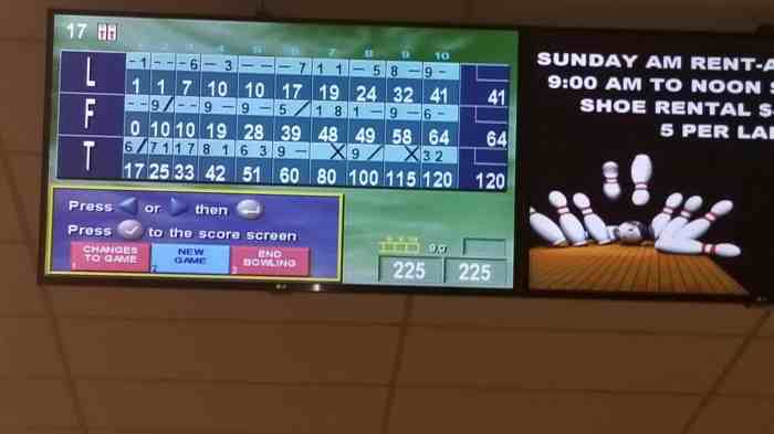 George's average bowling score is 180