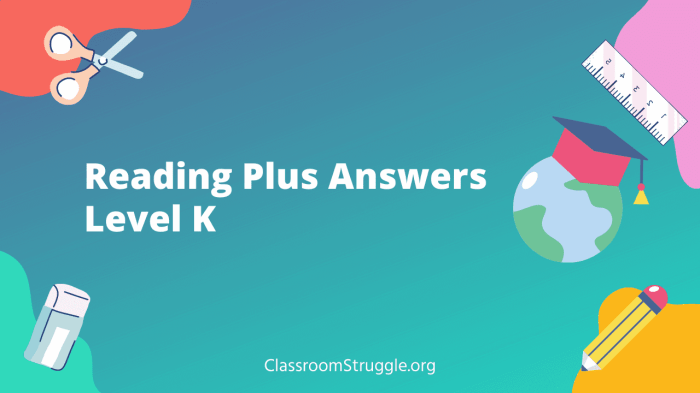 Level k answers reading plus