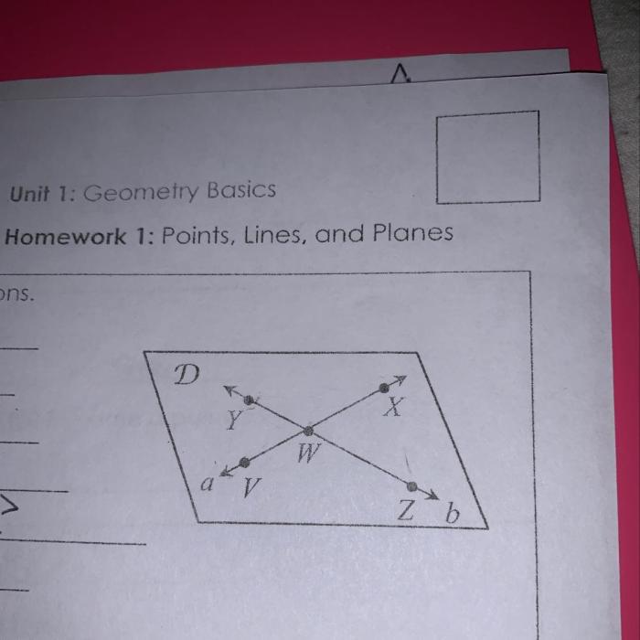 Geometry 1.1 points lines and planes answer key